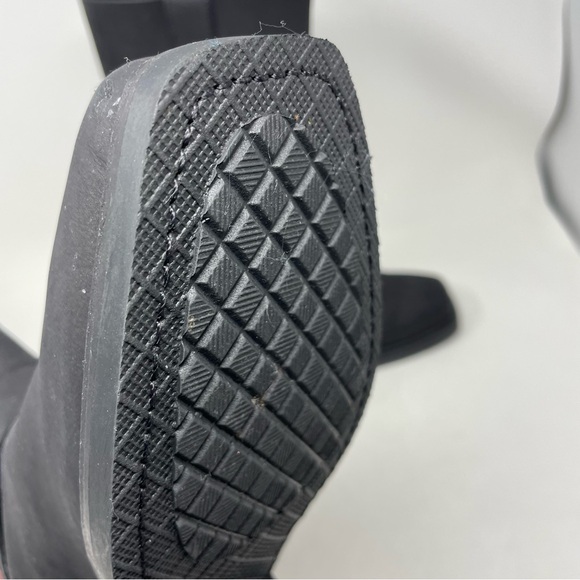 Old West Made in Texas Tall Black Leather Harness Boots Size 7 - Picture 11 of 11